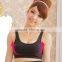 Non steel ring sports vest natural 3D wave breastW120D