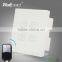 Remote 4 Gang Curtain Switch Wallpad White Crystal Glass Wireless Touch Screen Double Curtain Window Shutter Blinder Wall Switch