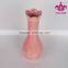 Home decoration pink color ceramic flower vase handmade designs,ceramic cheap flower vase