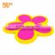 Soft Pvc Bespoke Heart Flower Coasters High Quality Water Cup Pads Promotional Gifts