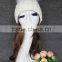 Wholesale Latest UK Style Colorful Wool Crochet Hat With Raccoon Fur Pom Poms White Crochet Knit Hat