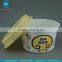 Custom plastic cup for yogurt and ice cream with sticks and offset printing available by GMP standard plant