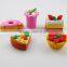 Novelty Food Shaped Erasers