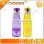 500ml clear tritan sport lemon squeezer water bottle
