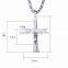 Hollowmas Gift Titanium Steel Silver Catholic Faith God Jesus Cross Pendant Chain Necklaces For Resurrection