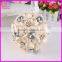wholesale handmade satin ribbon flower bridal wedding bouquet with crystals