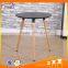 White ABS Dining Chair With Chromed Legs,with Wooden Legs