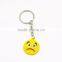 Yiwu Manre best sales promotional 2d funny face keychain/ custom pvc 2d keychain