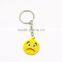 Yiwu Manre soft pvc/ rubber wholesale promotional funny face design 2d keychain