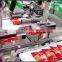 Auto case packer for snack food, pick and place bag in box machine.
