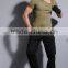 Plain dye Military slim fit short t shirt for men