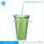 Acrylic 6oz STAR SHAPE BOTTOM TUMBLER WITH STRAW