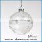 Shine-beautiful Xmas ball transparent clear Hand-painted shiny decoration christmas glass balls