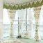 natural material leaf pattern embroidered grommet curtain