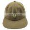 Khaki Color Unisex 6 Panel Fashion Custom Corduroy Cap Snapback with Leather Strap Metal Buckle Closure