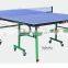 Promotion outdoor low price Aluminium tennis table/easy folding bule top table