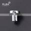 1 1/9 inch zinc base chrome plated warm amber glass knob