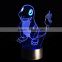 Cheap factory price Pokemon Eevee 7 Colors Changing 3D LED Night Light Magical Panel 3D Optical Illusion Visual Lamp