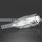 Clear empty glass bottle for wine