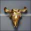 2017 North American and Europe trendy green and gold resin bull