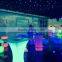 illuminated wedding and event led bar chairs