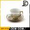Wholes Promotional Gift Ceramic gold electro plating royal Coffee Cups And Saucers