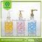 glass bathroom storage bottle with decal