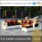 Fashion design outdoor wicker rattan l shape corner garden sofa set