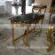 Gold leaf with natural marble top antique reproduction console table for sales