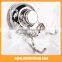 High quality wall mounted double hook sliver bath hooks