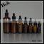 hot products cosmetic essential oil different size amber glass dropper bottle silver aluminum dropper bottle best sellers