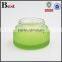 50g  best sellers frosted green glass cosmetic jar gold aluminum lid personal care cream empty cosmetic glass jar