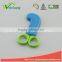 WCSC213 Premium Novelty Wholesale Soft Handle Colorful School Children Plastic Scissors With Funny Cover New Handle Design