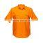 Custom mining industrial work uniform Mens 100% cotton short sleeve workwear shirts