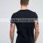 2016 Guangzhou Xinlan Manufacture Custom Short Sleeve Crew Neck Black Mens 100% Cotton Breathable Fitness Fashion Plain T-Shirt