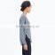 V neck long sleeve t-shirt for women in naples stripe