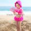 Charming children hot spring bathing suit girl baby split swimsuit flounce Bikini cute big bowknot swimwear send hat