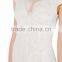 Sexy v neck cap sleeve cap lace dress for lady