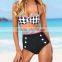 Wholesale summer women sexy black halter wimwear