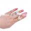 Gold&Silver-plated Rhinestone Butterfly Wrap Around Spiral Rings
