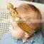 Boutique fancy baby shiny gold stretchy headband , toddler girls turban head wrap M5062007