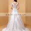 V-neck Lace Tulle with Beading Flower Lace wedding dress Shoulder-straps bridal gown P055