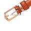 factory wholesale woman ladies fashion thin belt with pin buckle