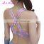 China Factory Criss Cross Double Straps Pattern Running Bra Gym