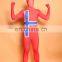 Red Blue Sweden Flag Spandex Zentai Suits Unisex Costume