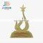 custom design 24k gold plated metal star trophy