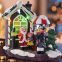 led light Family Play Snowman Polyresin Christmas House Decoration