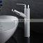 China faucet factory white paint high body pull basin faucet