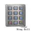 3x4 12 keys custome waterproof stainless steel LED backlit keypad