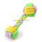 low price durable cute dog chew toy cotton rope teeth cleaning toy for pet dog